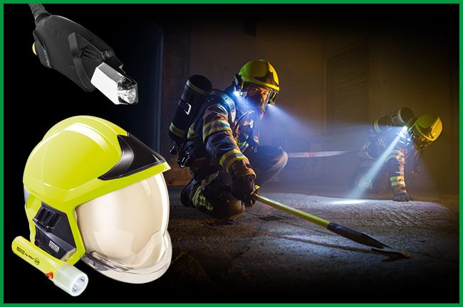 Helmlampen zu Gallet Feuerwehrhelm F1XF