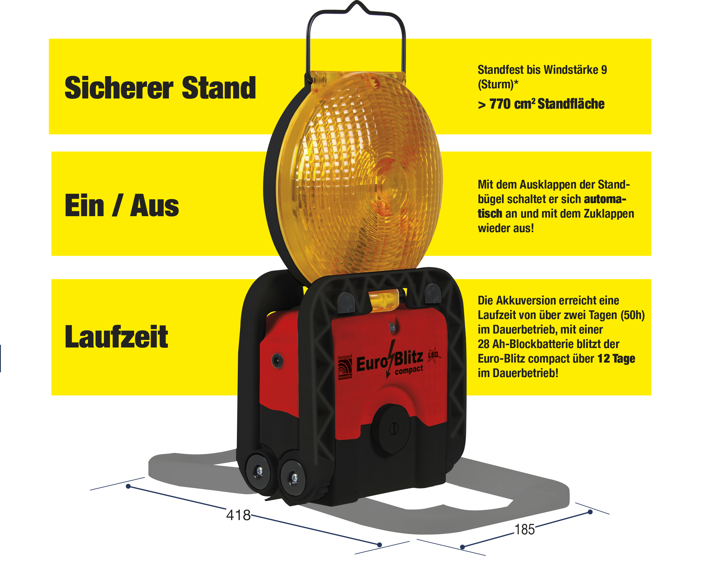 Lampes d'avertissement LED EuroBlitz Compact