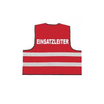 rescue-tec Gilet de fonction et de signalisation, impression poitrine et dos 1 ligne