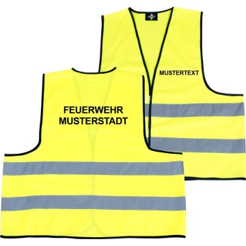 Gilet de signalisation avec impression sur la poitrine et dans le dos