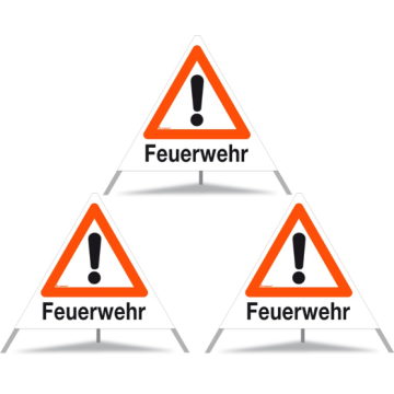 Panneau de signalisation pliable Triopan 'Feuerwehr'