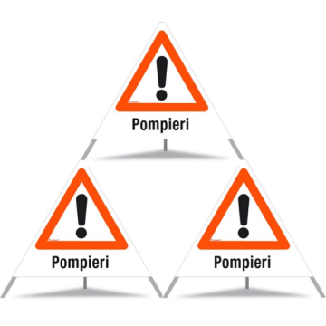 Panneau de signalisation pliable Triopan 'pompieri'