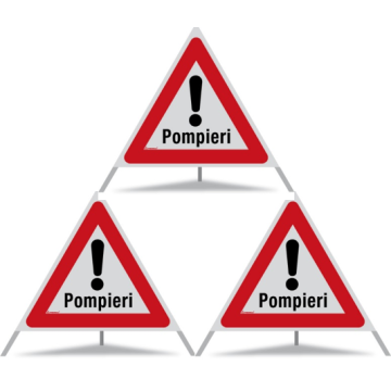 Panneau de signalisation pliable Triopan 'pompieri'