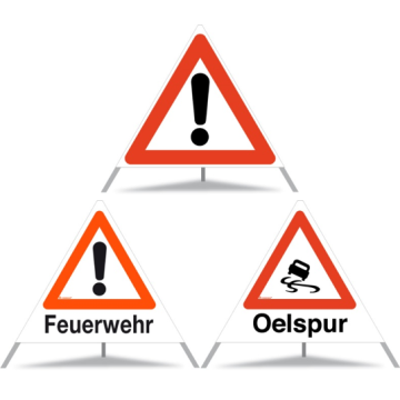 Panneau de signalisation pliable Triopan, div symboles