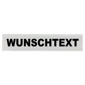 Reflexschild - matt - Klett - 38x8cm - silber - Wunschtext