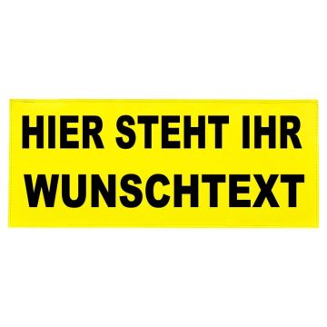 Reflexschild - matt - Klett - 38x16cm - zitronengelb - Wunschtext