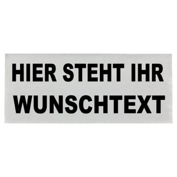 Reflexschild - matt - Klett - 38x16cm - silber - Wunschtext