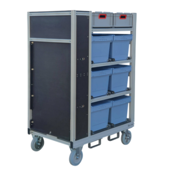 Rollcontainer "Atemschutz / 6 Bito + 6 Flaschen"