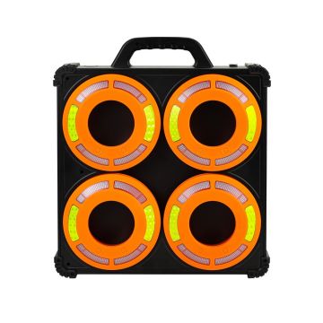 LED-360° Signalleuchten-Set für Verkehrsleitkegel im Koffer
