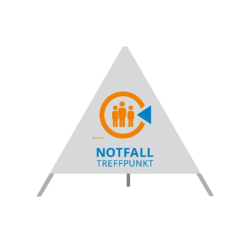 Triopan Faltsignal Notfalltreffpunkt, 90cm Normal-Druck
