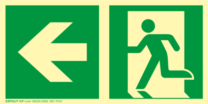 Sortie de secours vers la gauche