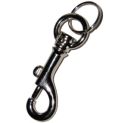 Karabinerhaken vernickelt mit Ring