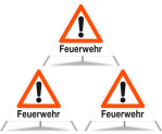 Panneau de signalisation pliable Triopan 'Feuerwehr'