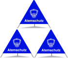 Triopan Faltsignal Atemschutz  blau/weiss