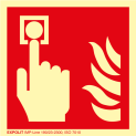 Panneau bouton d'alarme ISO 7010
