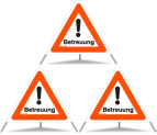 Panneau de signalisation pliable 'Betreuung'