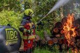 Remorque d’extinction IBC pour feux de forêts, 2000 litres
