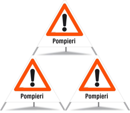 Panneau de signalisation pliable Triopan 'pompieri'