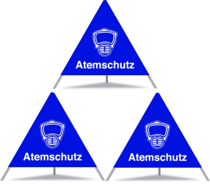 Triopan Faltsignal Atemschutz  blau/weiss