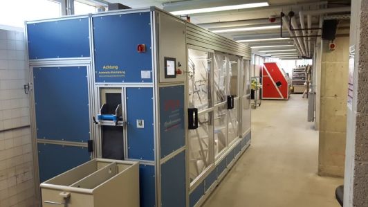 Installation d'entretien SPZ-K pour tuyaux Bockermann