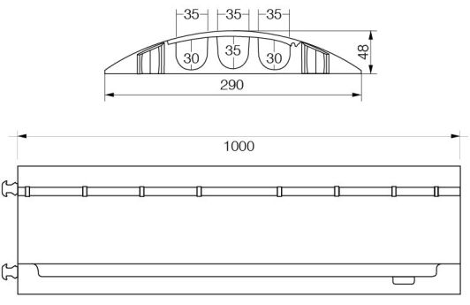 Pont pour câbles Smart, 3 canaux