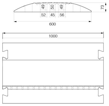 Pont pour câbles Standard, 3 canaux