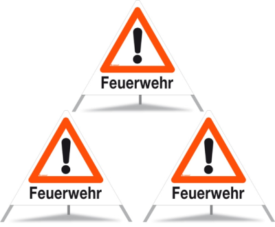Panneau de signalisation pliable Triopan 'Feuerwehr'