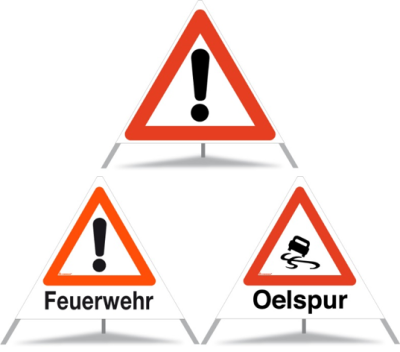 Panneau de signalisation pliable Triopan, div symboles