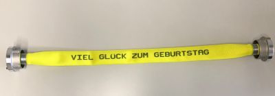 Feuerwehrschlauch mit Wunschtext