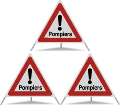 Triopan Faltsignal Pompiers !
