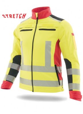 Veste softshell jaune-rouge fluorescent Phoenix Pro