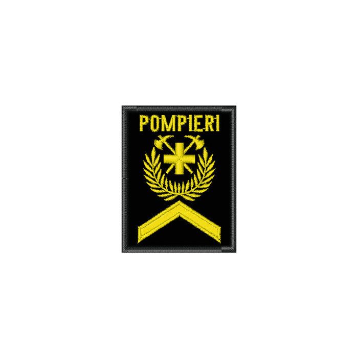 Gradabzeichen F1 Mit Aufschrift «Pompieri» Mit Klett