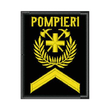 Gradabzeichen F1 Mit Aufschrift «Pompieri» Mit Klett
