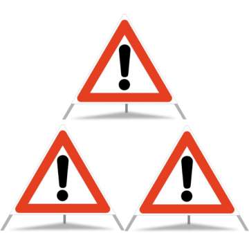 Panneau de signalisation pliable Triopan ‘danger’