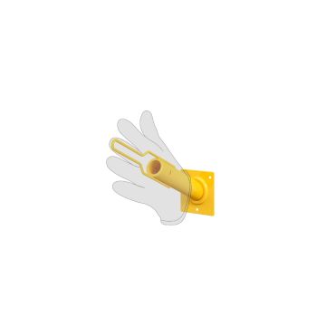 Handschuhdüse Metall, gelb, 260mm