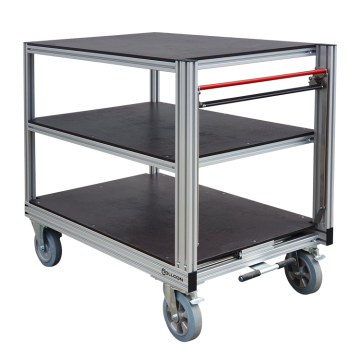 Container sur roulettes à 3 plateaux