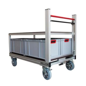 Container sur roulettes à 2 plateaux