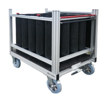 Conteneur sur roulettes pour bouteilles respiratoires