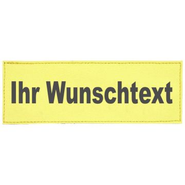 Reflexschild - matt - Klett - 12.5x5cm - zitronengelb - Wunschtext