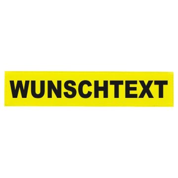 Reflexschild - matt - Klett - 25x10cm - zitronengelb - Wunschtext
