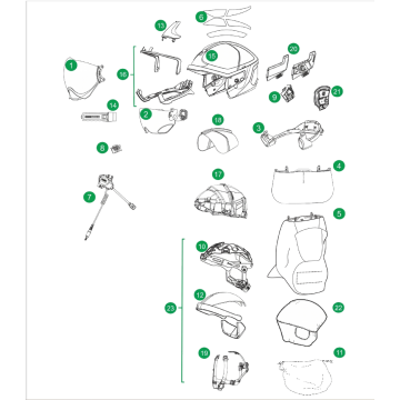 Liste pièces de rechange casque F1 Gallet