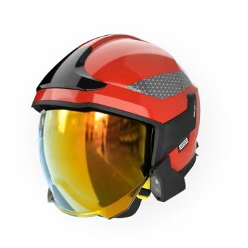 Casque pour sapeurs-pompiers Gallet F1, visière dorée