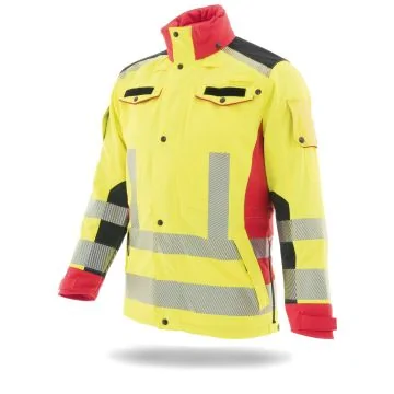 Hardshelljacke Phoenix Pro, leuchtgelb-rot