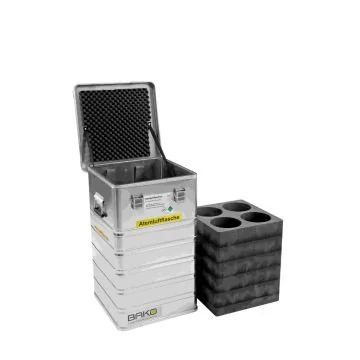Caisse de transport pour bouteilles respiratoires, aluminium