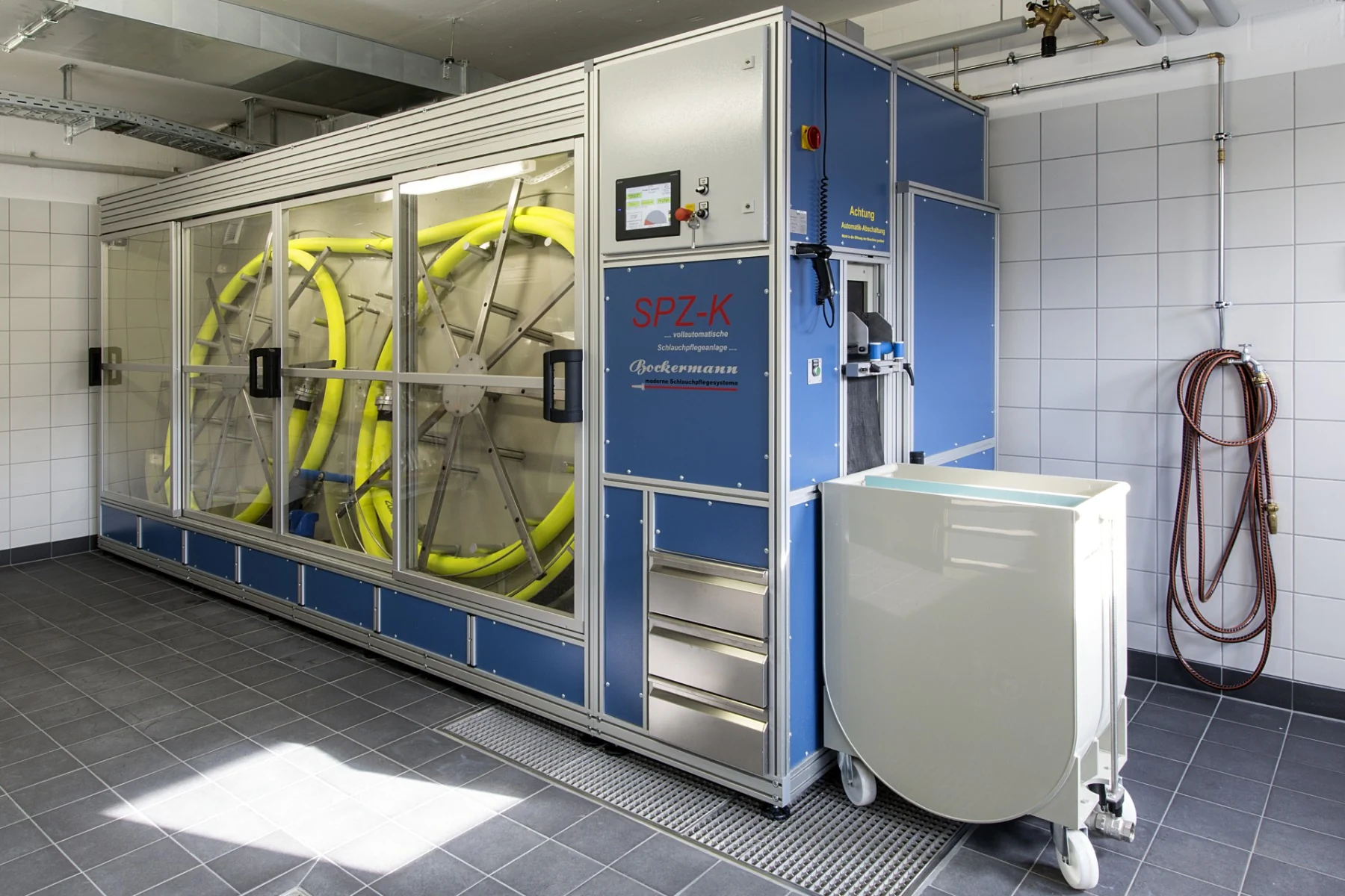 Installation d'entretien SPZ-K pour tuyaux Bockermann