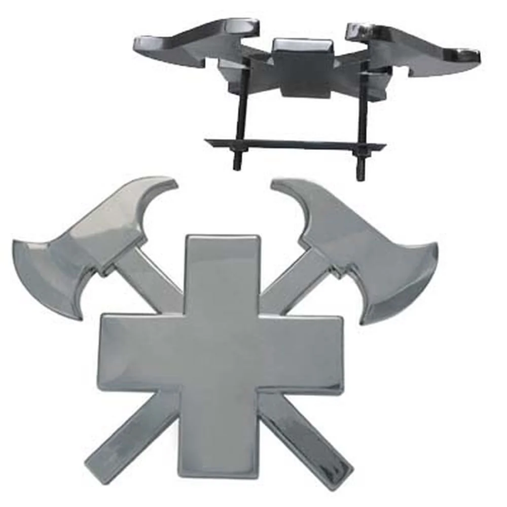 Croix de Voiture 3D Argent